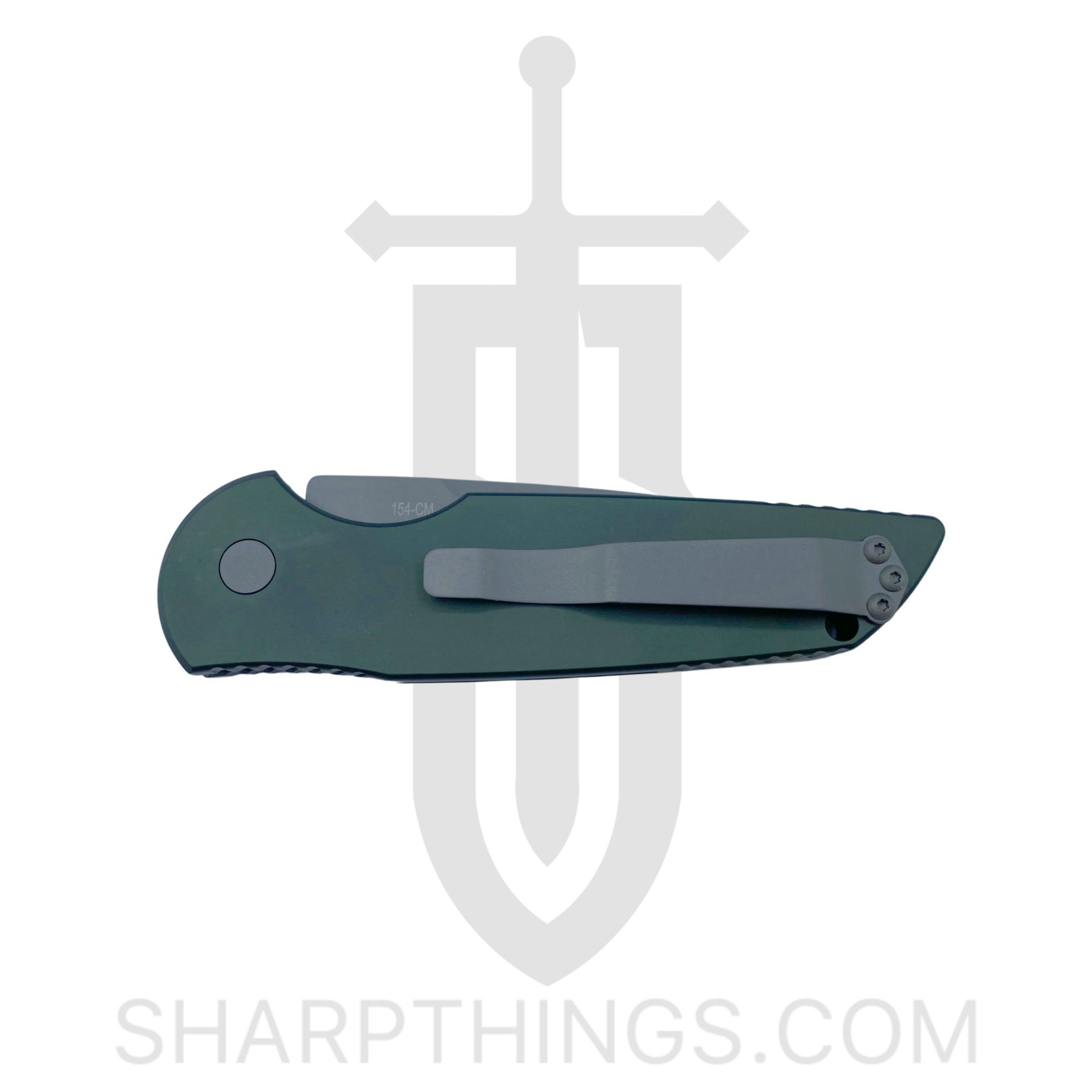 ProTech - TR-3 Green - Tactial Response 3 - Automatic Knife - 154CM Blasted Drop Point - Aluminum - Green - Image 3