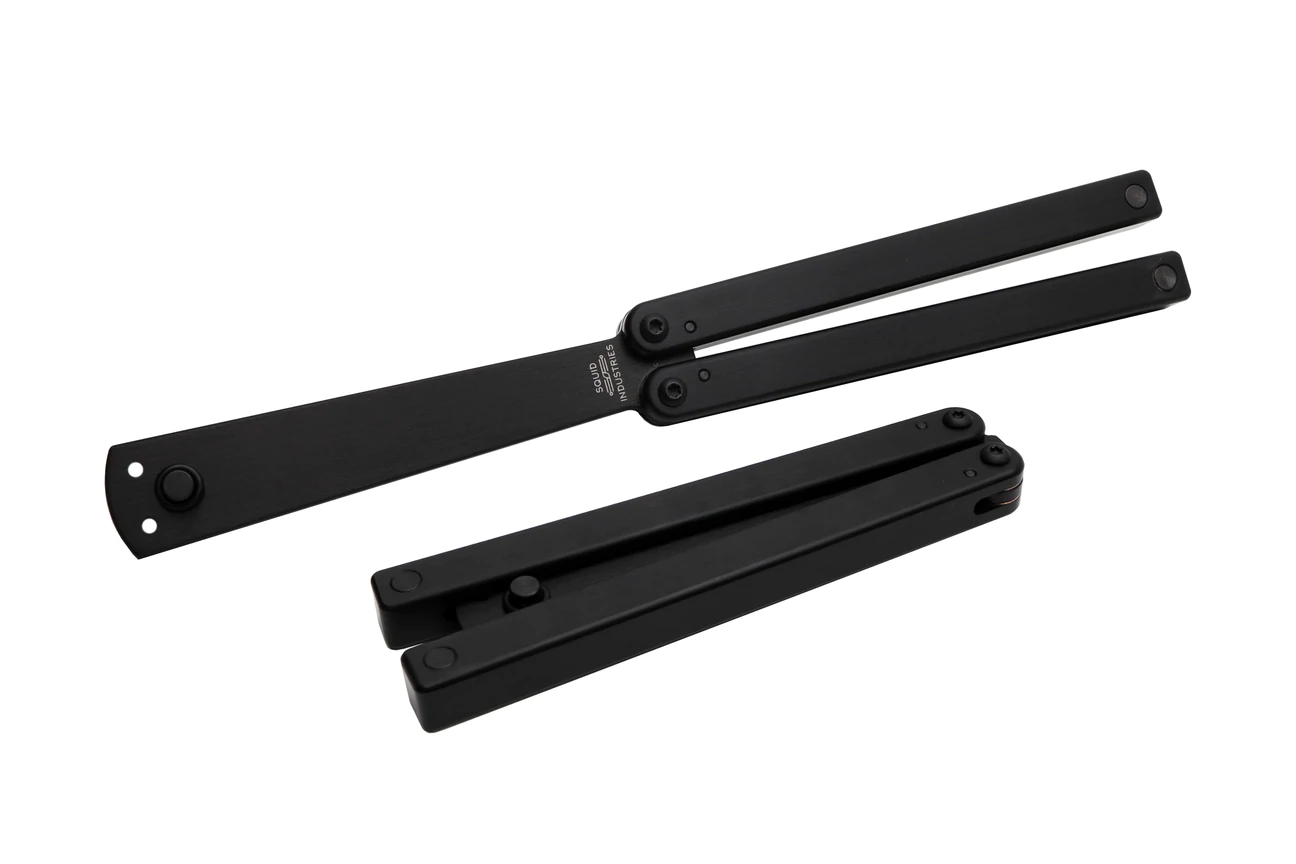 Squid Industries - BS0123 - Squiddy-B - Balisong - Balisong Trainer - 7075 Aluminum - Black - Image 4