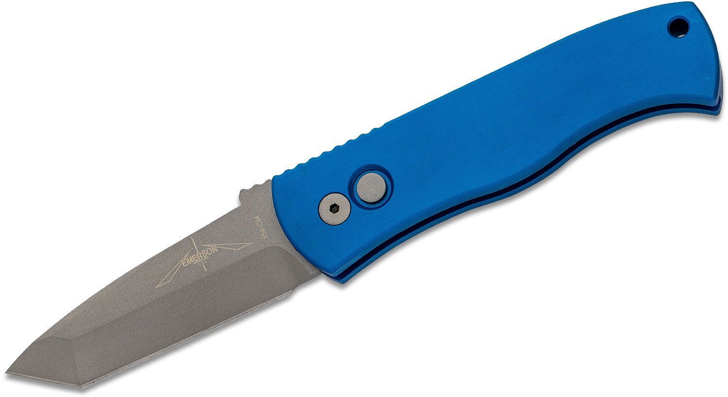 ProTech - E7T01-Blue - Emerson CQC7 - Automatic Knife - 154CM Blasted Tanto - Aluminum - Blue