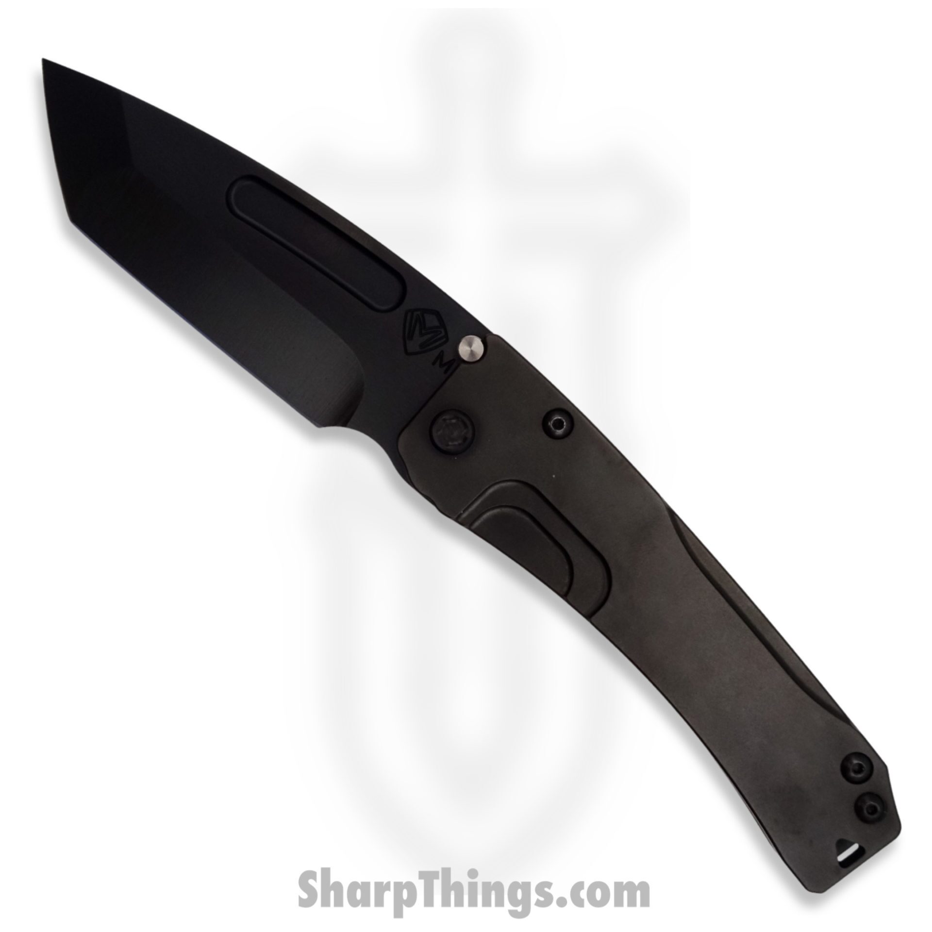 Medford Knife - MK201SPT-03PV-TPCP-Q4- Slim Midi Marauder Tanto Folding Knife - S35VN Aluminum - Galaxy Blue - Image 4