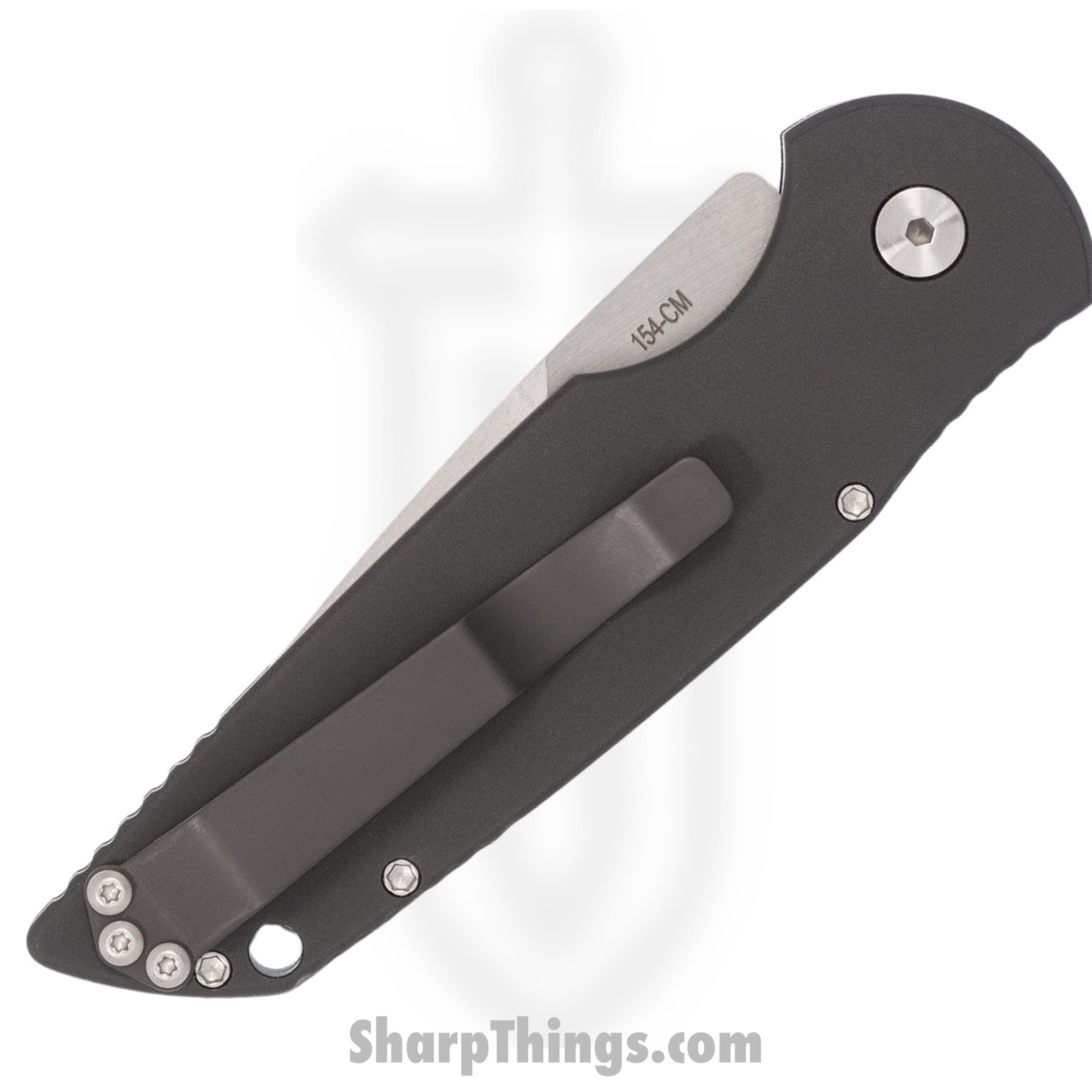 ProTech - TR-3 L-1 - Tactical Response 3 Left Handed - Automatic Knife - 154CM Stonewash Clip Point - 6061-T6 Aluminum Grooved - Black - Image 8