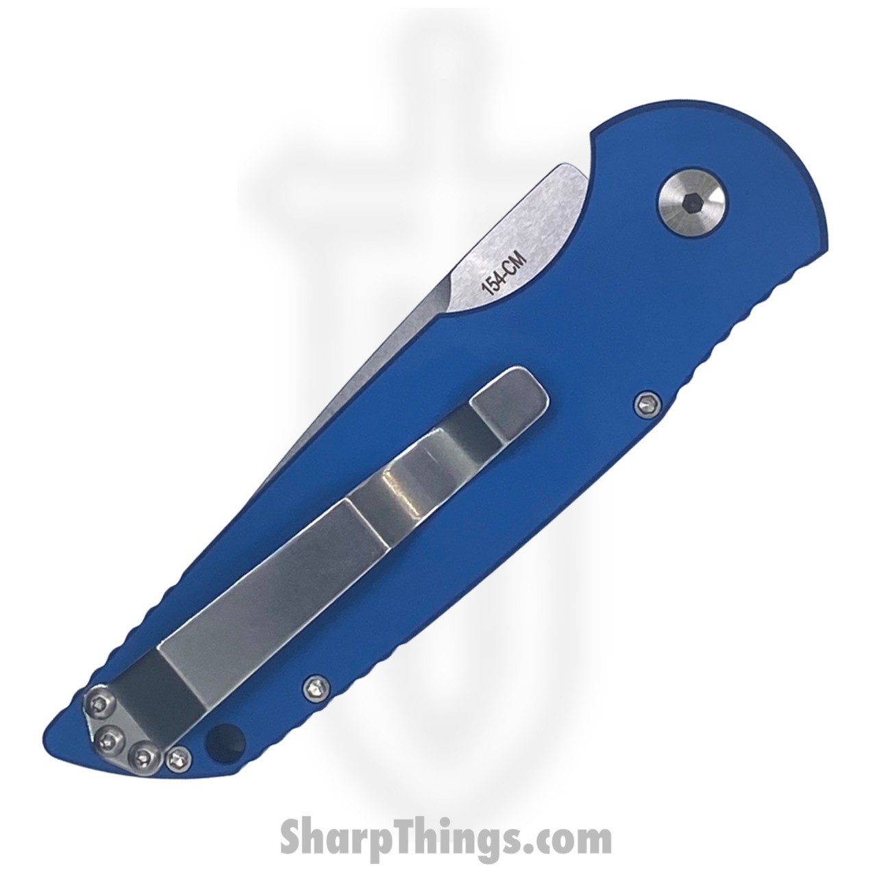 ProTech - TR-3 L-1 Blue - Tactical Response 3 Left Handed - Automatic Knife - 154CM Stonewash Drop Point - Aluminum - Blue - Image 4