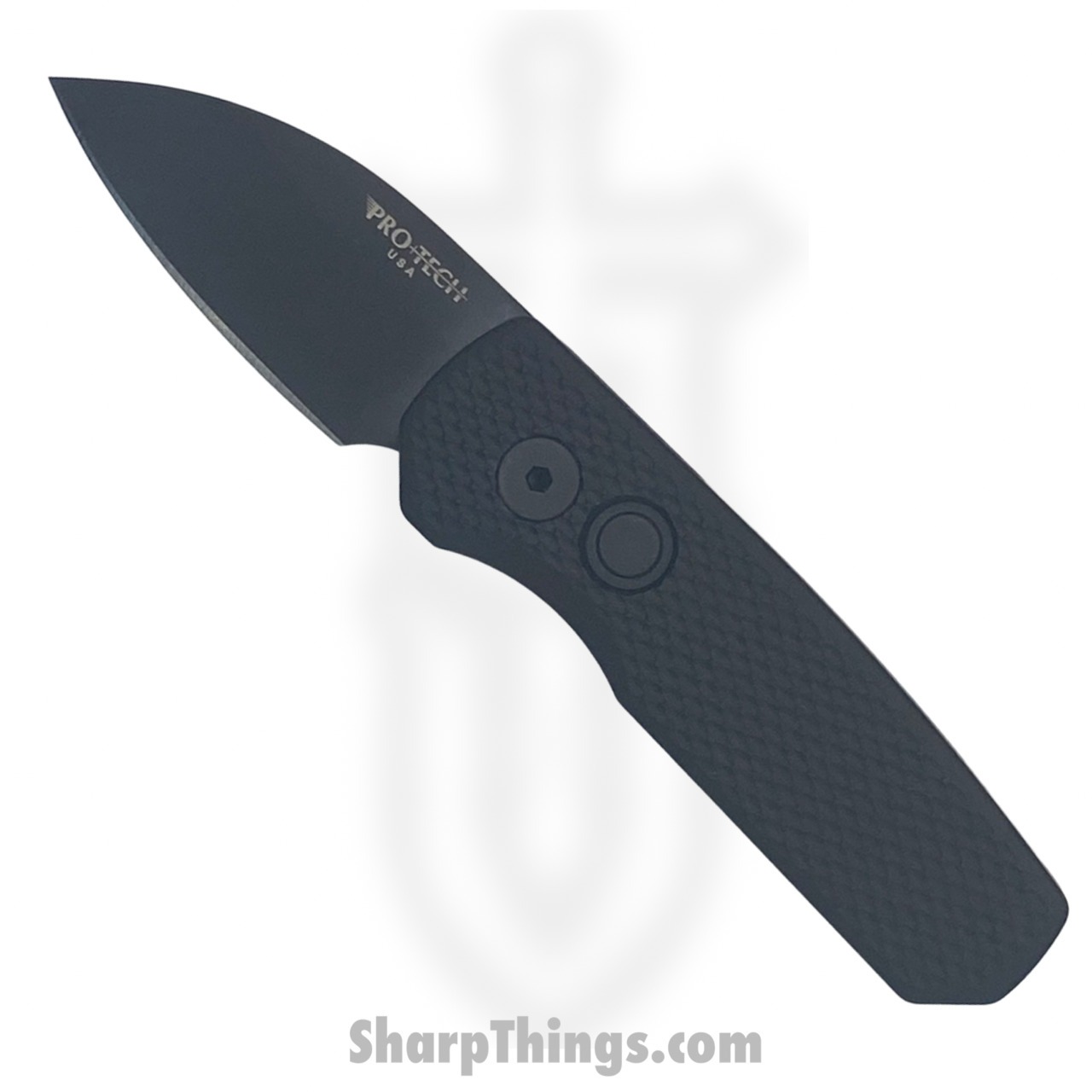 ProTech - R5106 - Runt 5 - Automatic Knife - CPM-20CV Coated Wharncliffe - Aluminum - Black