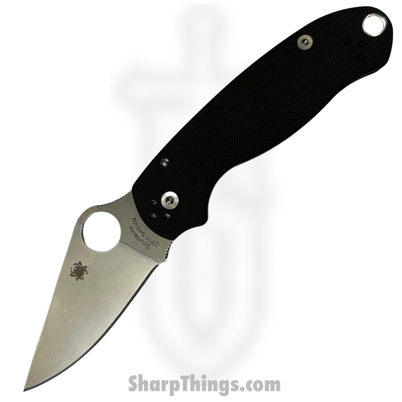 Spyderco - SC223GP - Para Military 3 - Folding Knife - S45VN Satin Clip Point - G10 - Black