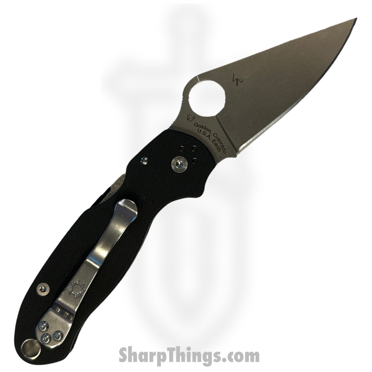 Spyderco - SC223GP - Para Military 3 - Folding Knife - S45VN Satin Clip Point - G10 - Black - Image 5