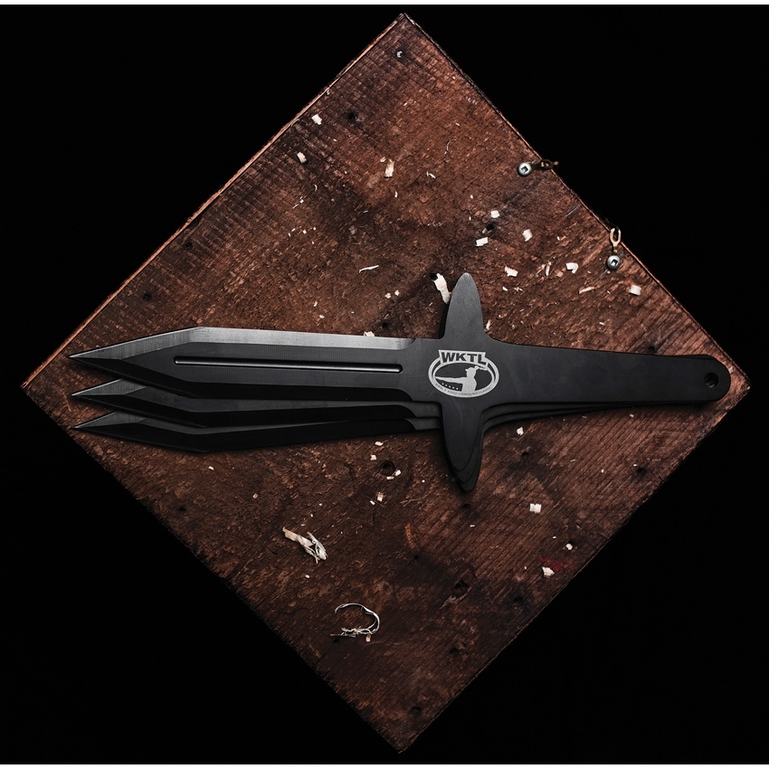 World Knife Throwing League - WKTL004 - Lancelot Throwing Knives - Fixed Blade Knife - 3Cr13 Stainless - Set of Three - Black - Image 2