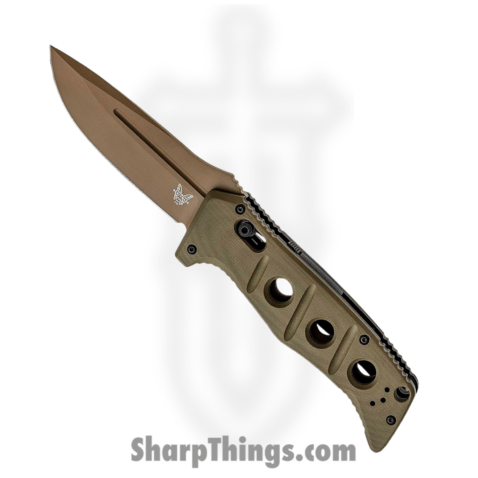 Benchmade - 2750FE-2 - Adamas Auto - Automatic Knife - CruWear Coated Drop Point - G10 - OD Green Dark Earth