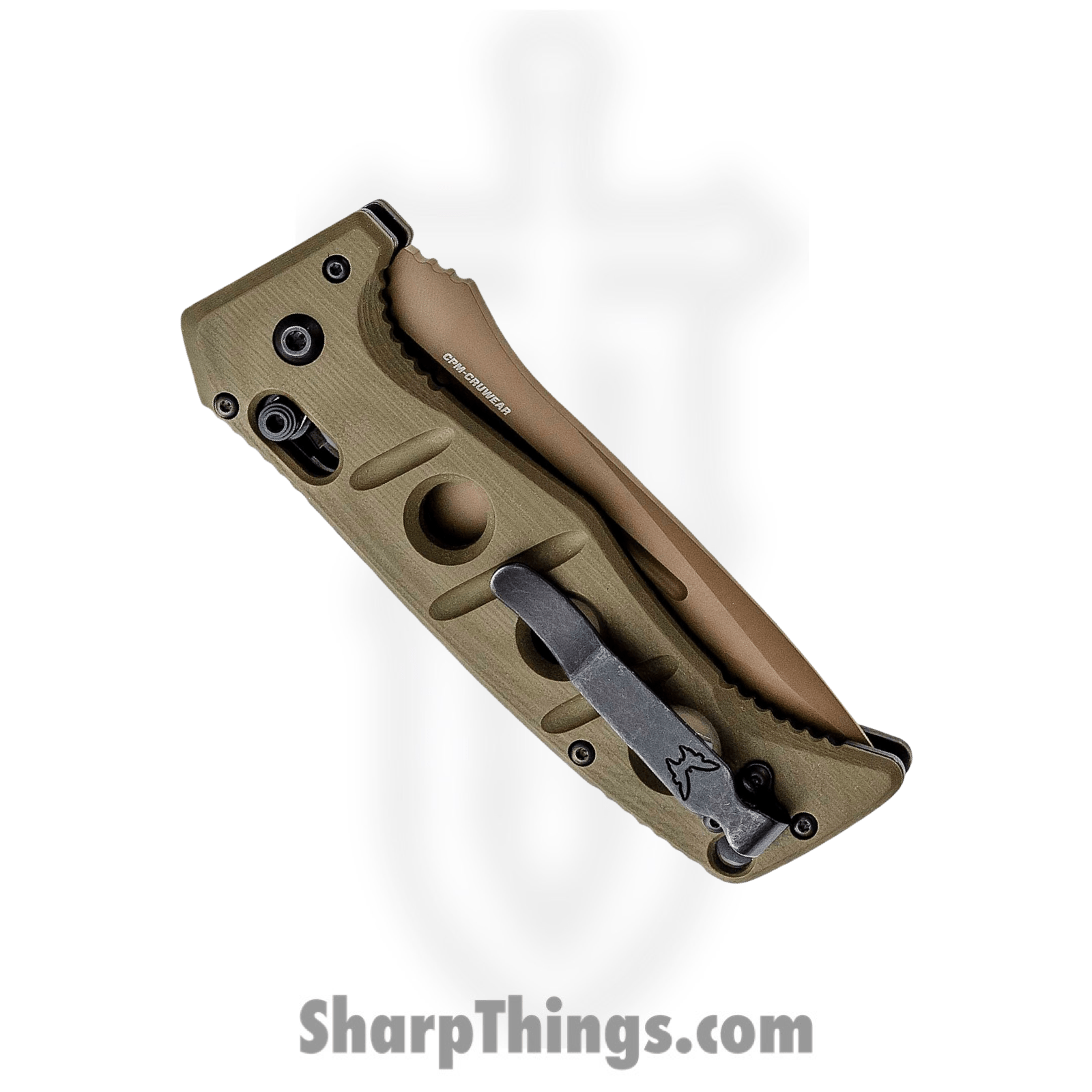 Benchmade - 2750FE-2 - Adamas Auto - Automatic Knife - CruWear Coated Drop Point - G10 - OD Green Dark Earth - Image 3