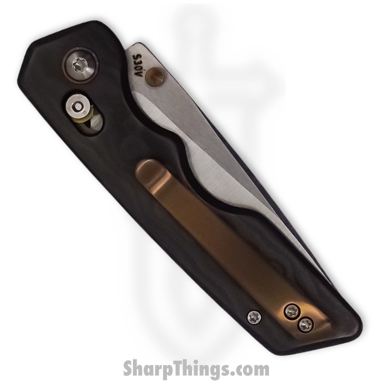 Attention 2 Detail Mercantile - A2DBLmBlkCmo - Bar Lock Medium - Folding Knife - S30V Two Tone Drop Point - Fat Carbon - Black - Image 4