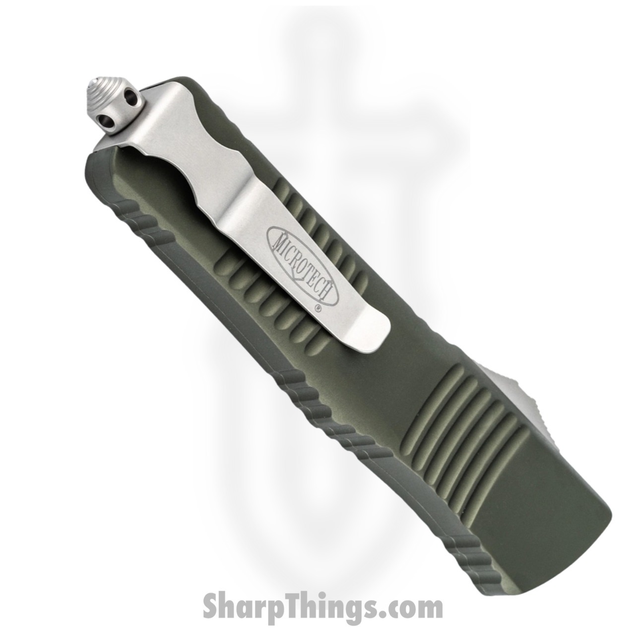 Microtech - 142-4OD - Combat Troodon - OTF Auto - Elmax, M390, 204P Satin Dagger - 6061-T6 Aluminum - OD Green - Image 3