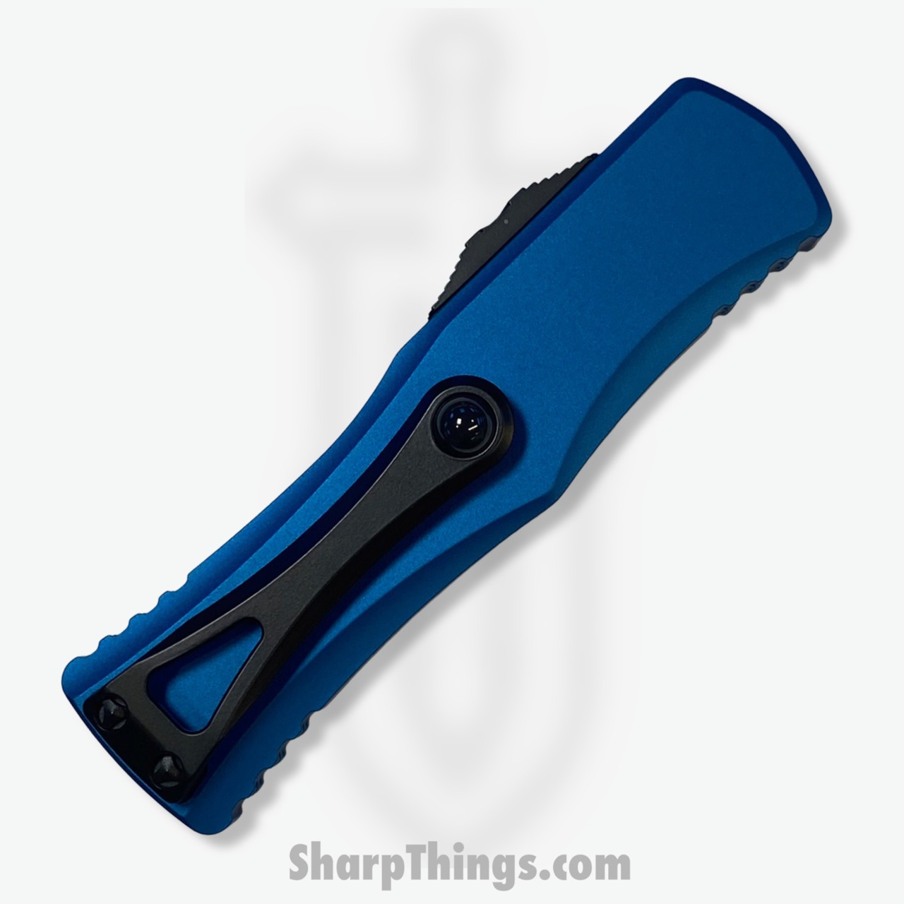Microtech - 702-3BL - Hera - OTF Auto - Elmax, M390, 204P Coated Dagger - 6061-T6 Aluminum - Blue - Image 4