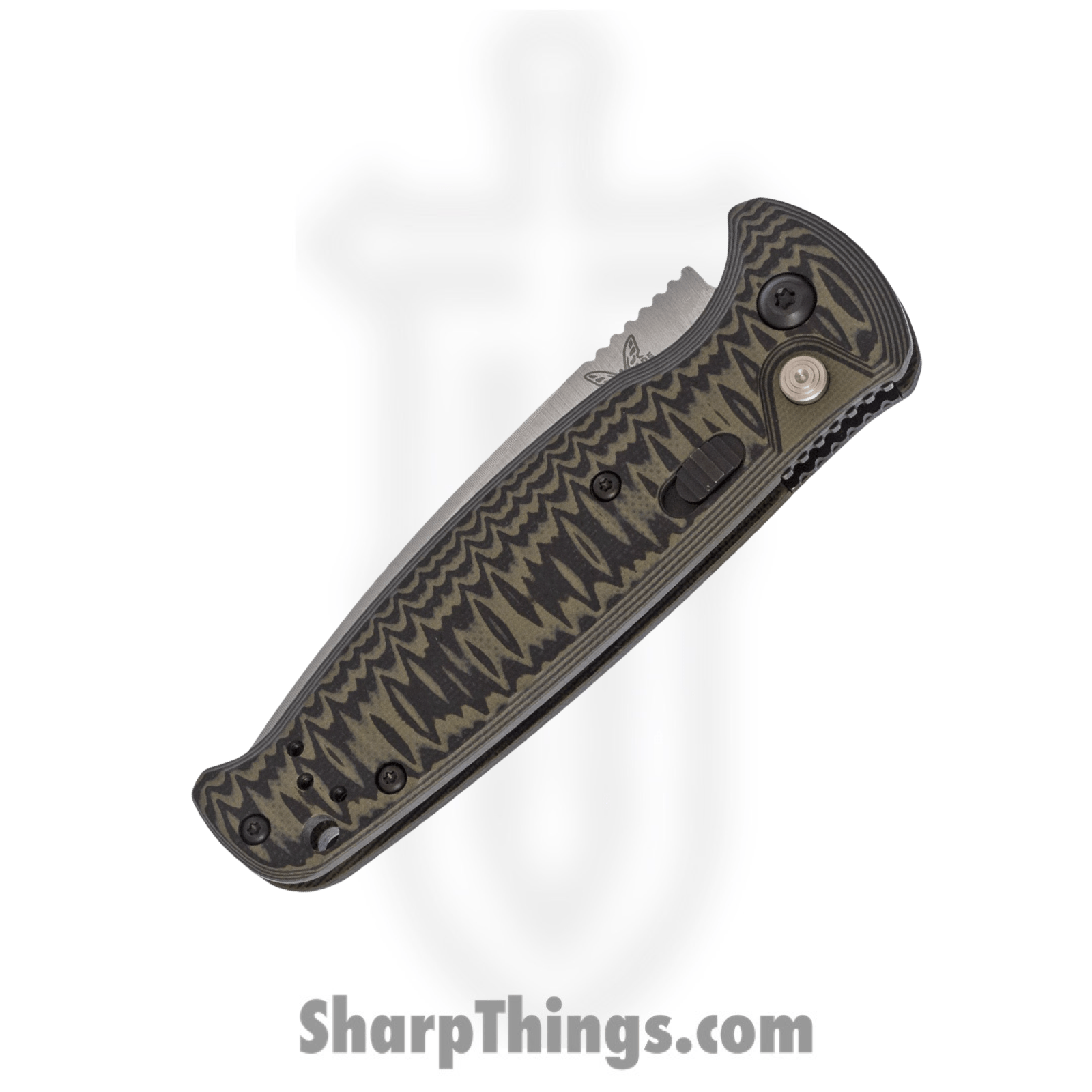 Benchmade - 4300-1 - Composite Lite (CLA) - Automatic Knife - 154CM Stonewash Drop Point - G10 - Black Green - Image 2