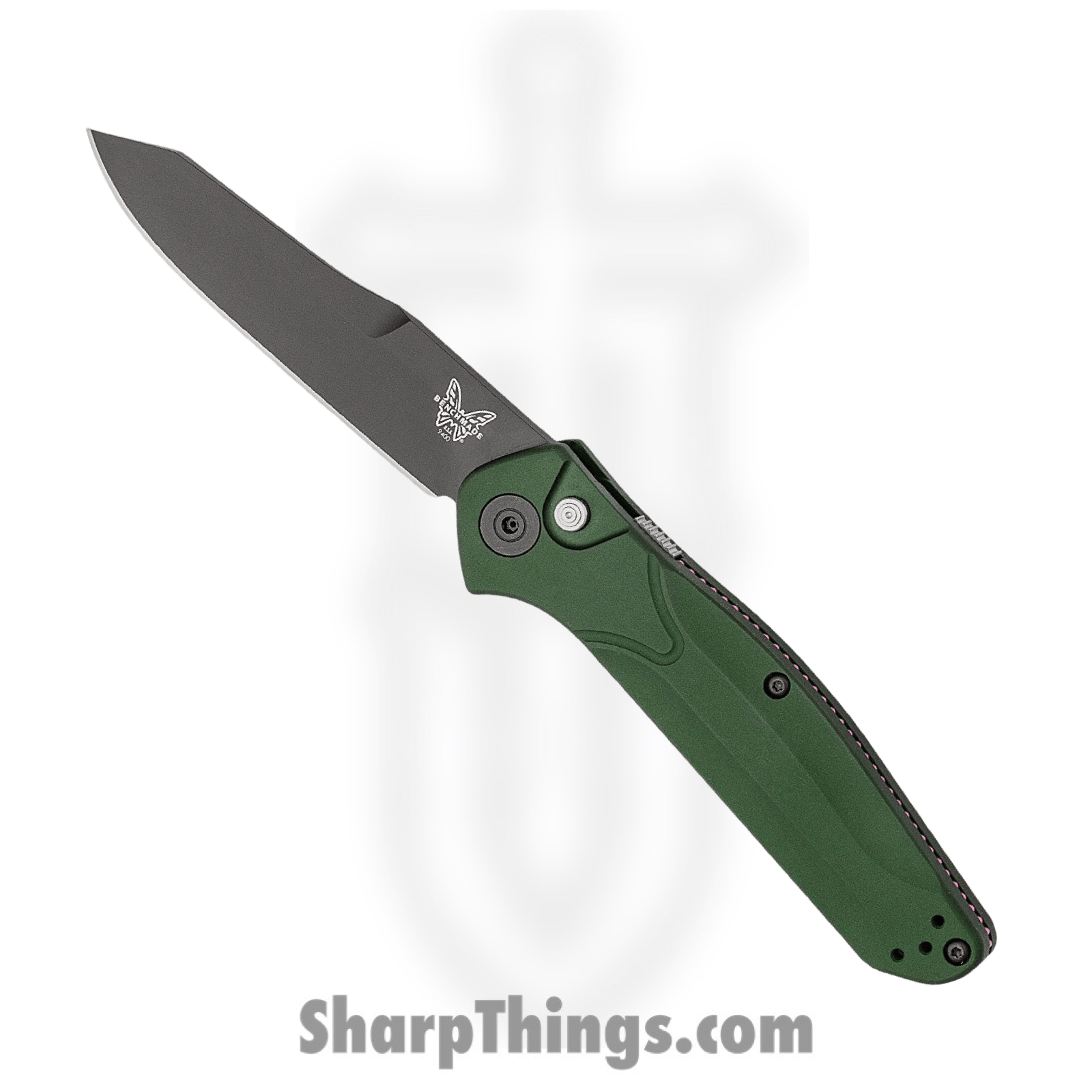 Benchmade - 9400BK - Osborne - Automatic Knife - S30V Coated Modified Reverse Tanto - Aluminum - Green