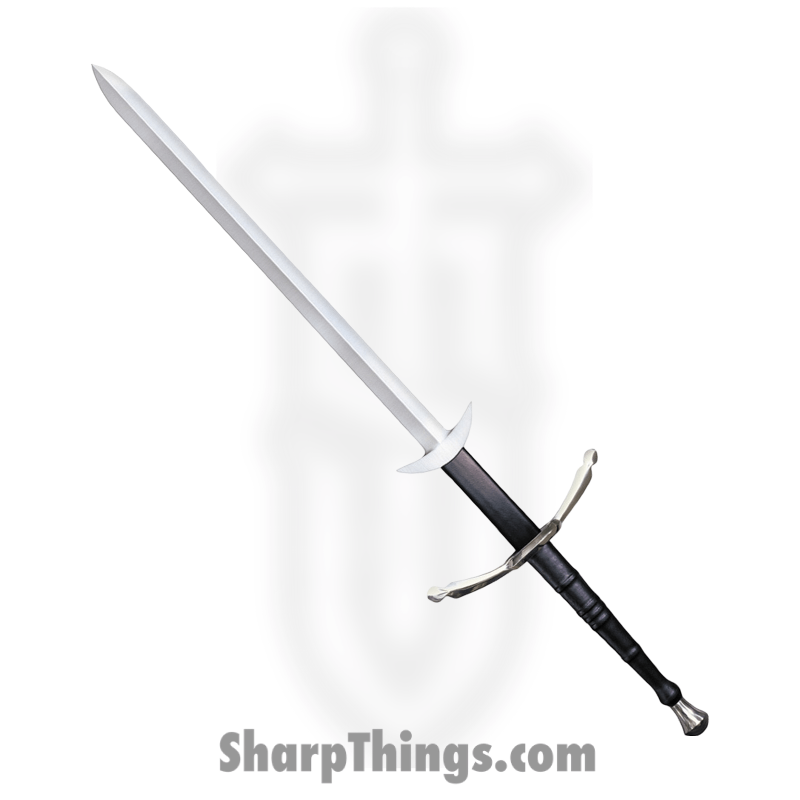 Cold Steel - CS88WGS - Two Handed Great Sword - Fixed Blade Knife - 1060 HC Satin - Leather Wrapped - Black