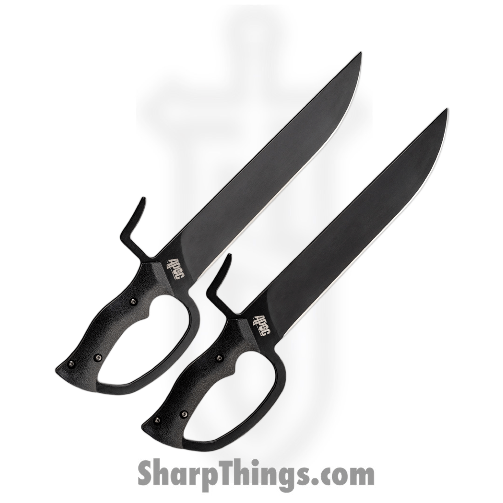 APOC - DRK35590 - Butterfly Swords - Fixed Blade Knife - 9260 Steel Coated Drop Point - G10 - Black