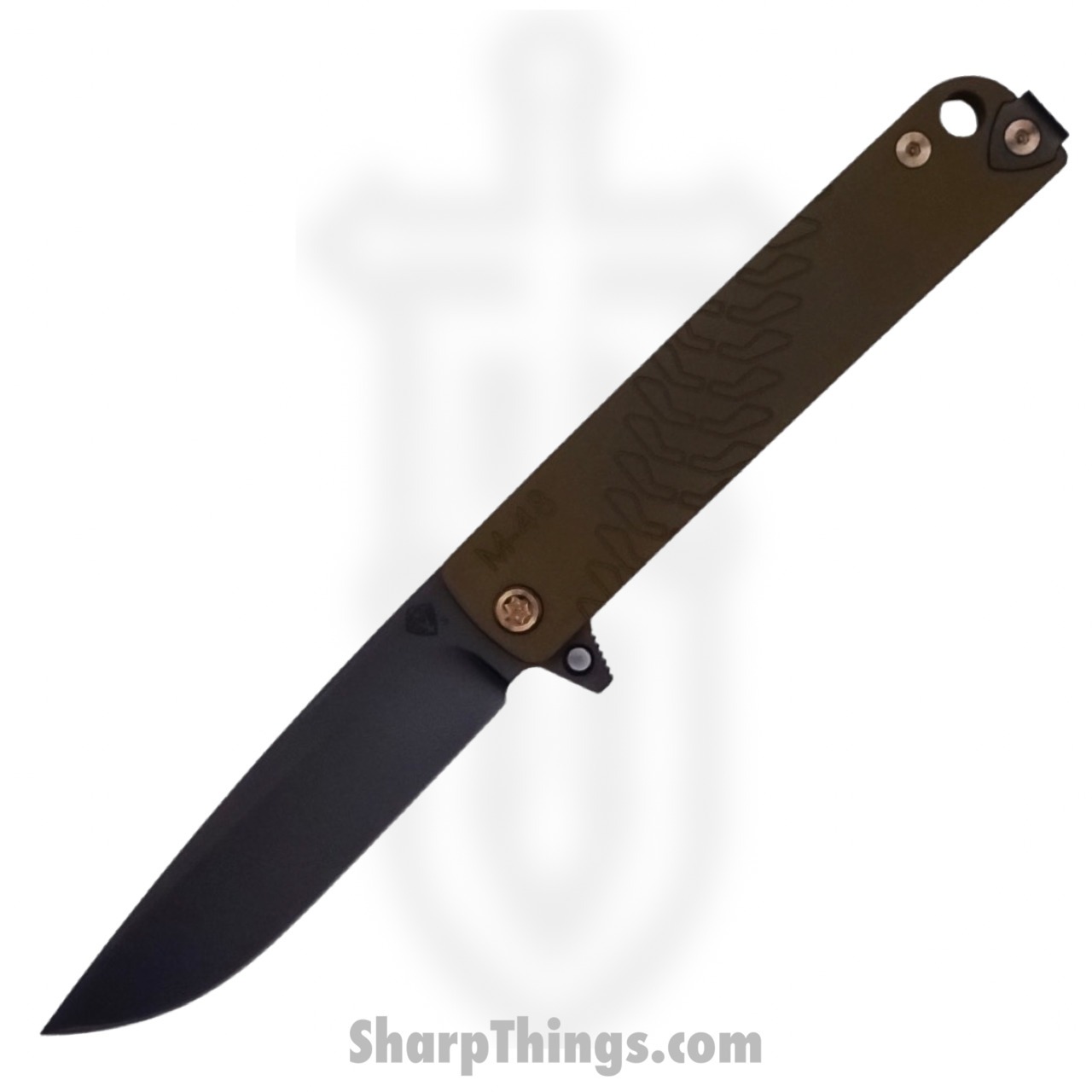 Medford Knife - MK212SPQ-46PV-T1CP-Q4 - M-48 Folding Knife - S35VN PVD - Yellow - Image 3