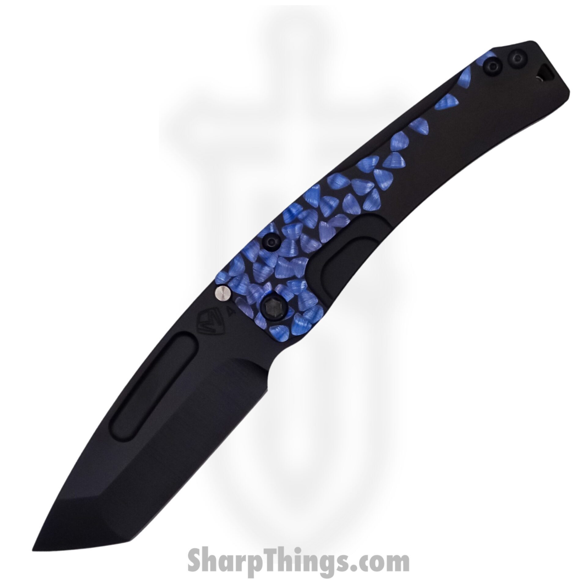 Medford Knife - MK2014PT-30PV-TPCP-Q4 - Slim Midi Marauder PVD Tanto Folding Knife - S45VN - "Blue Falling Leaf"
