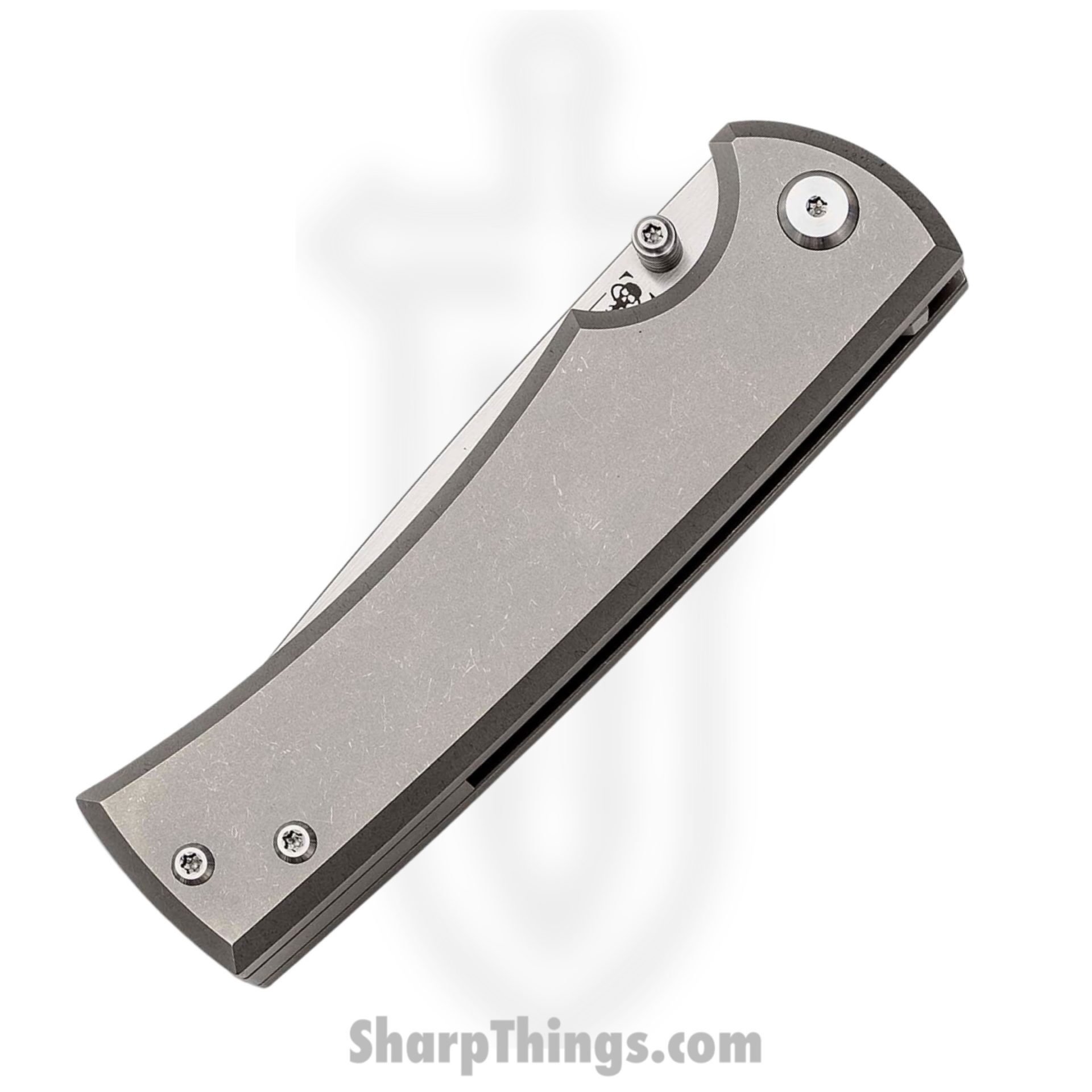 Chaves Knives - 229/LDP/SWTI/BF - Liberation 229 Drop Point - Folding Knife - M390 Stonewash Drop Point - Titanium - Stonewash - Image 4