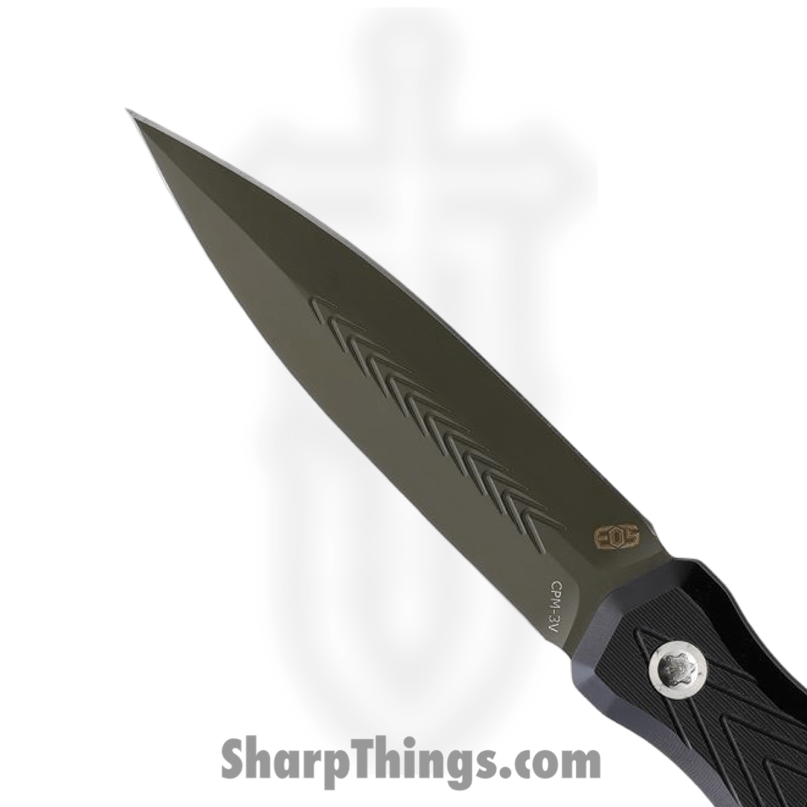 EOS - EOS088 - Mini Thresher - Fixed Blade Knife - CPM 3V Coated Spear Point - Aluminum - Black - Image 2