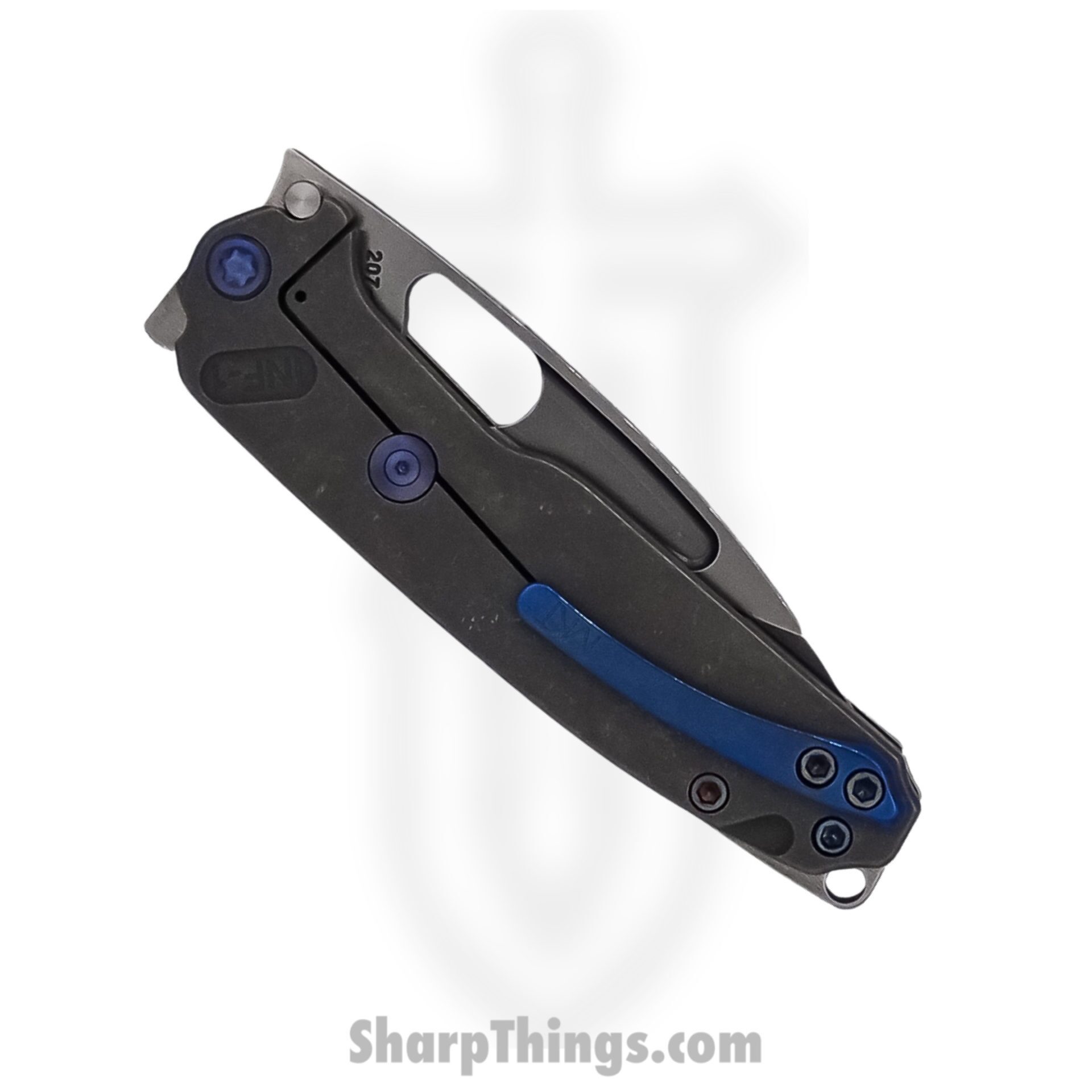 Medford Knife - MK0314TQ-01TM-T2C2-BN - Infraction Tumbled Folding Knife - S45VN - Stars & Bars Blue - Image 3