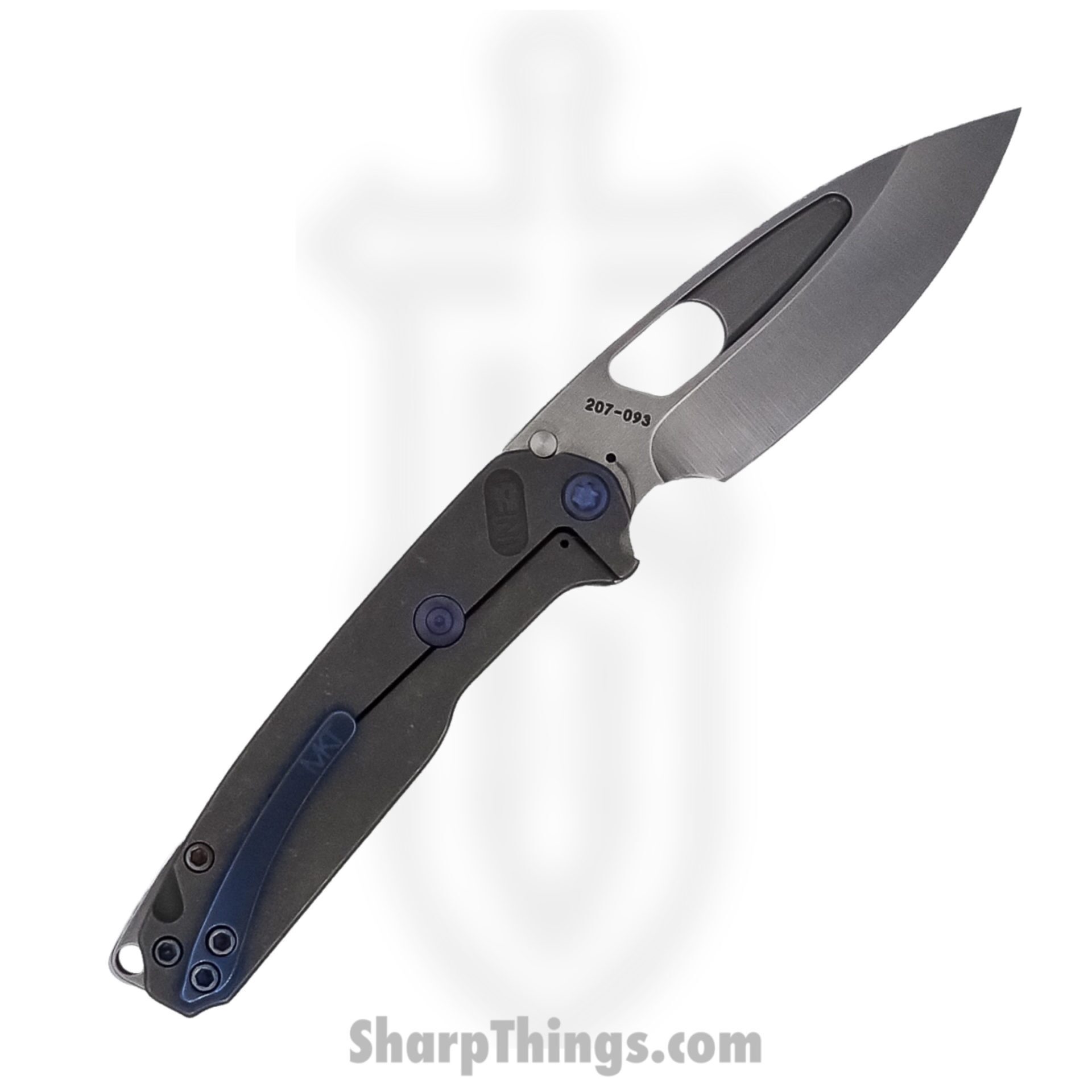 Medford Knife - MK0314TQ-01TM-T2C2-BN - Infraction Tumbled Folding Knife - S45VN - Stars & Bars Blue - Image 5