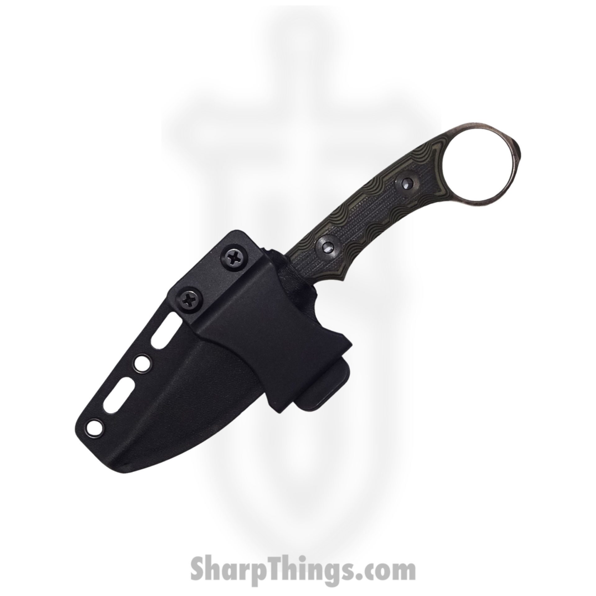 T.Kell Knives - NtStkCGBDUGG - Nightstalker CG - Fixed Blade Knife - 80CRV2 Nickle Boron Coated Clip Point - G10 - BDU Grenade Grip - Image 2