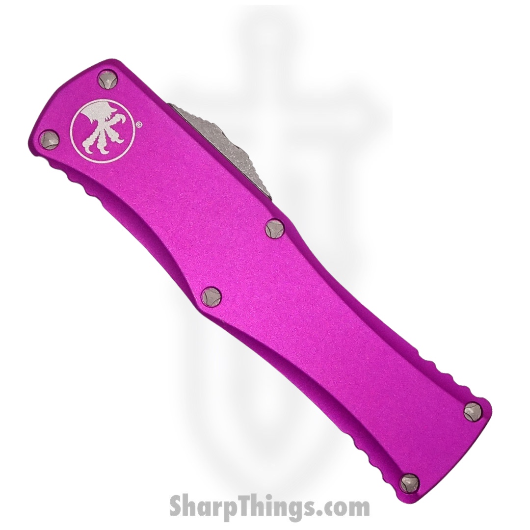 Microtech - 702-12APVI - Hera - OTF Auto - Elmax, M390, 204P Apocalyptic Dagger - 6061-T6 Aluminum - Violet - Image 3
