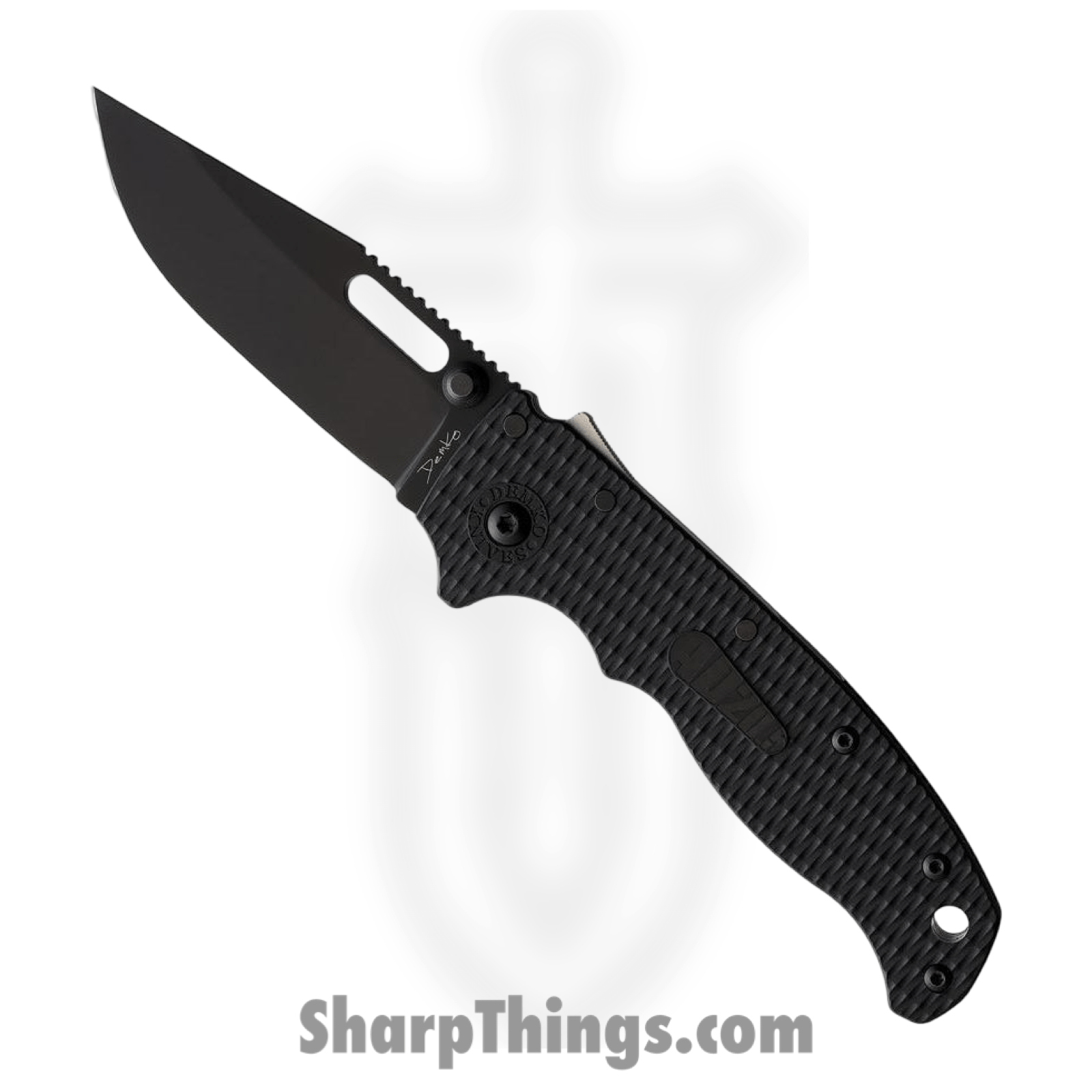Demko Knives - DEMAD205F12B - AD 20.5 - Folding Knife - AUS-10A Coated Clip Point - Grivory - Black