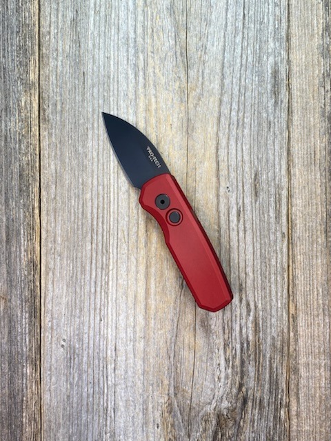 ProTech - R5303-RD - Runt 5 - Automatic Knife - Magnacut Coated Wharncliffe - Aluminum - Red