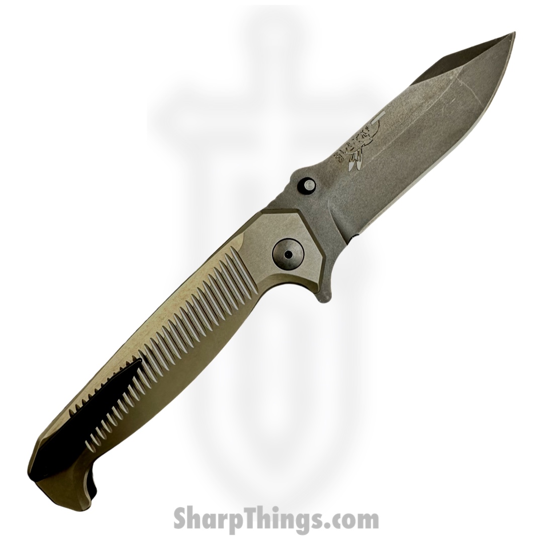 Half Face Blades - HFBDISFO - Disaster - Folding Knife - S45VN Coated Clip Point - Titanium - Gray - Image 3