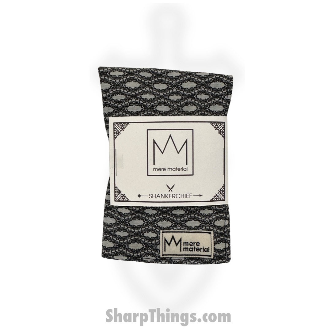 Mere Material Shankerchief - MM0022 - Handmade Handkerchief - Gray Shield