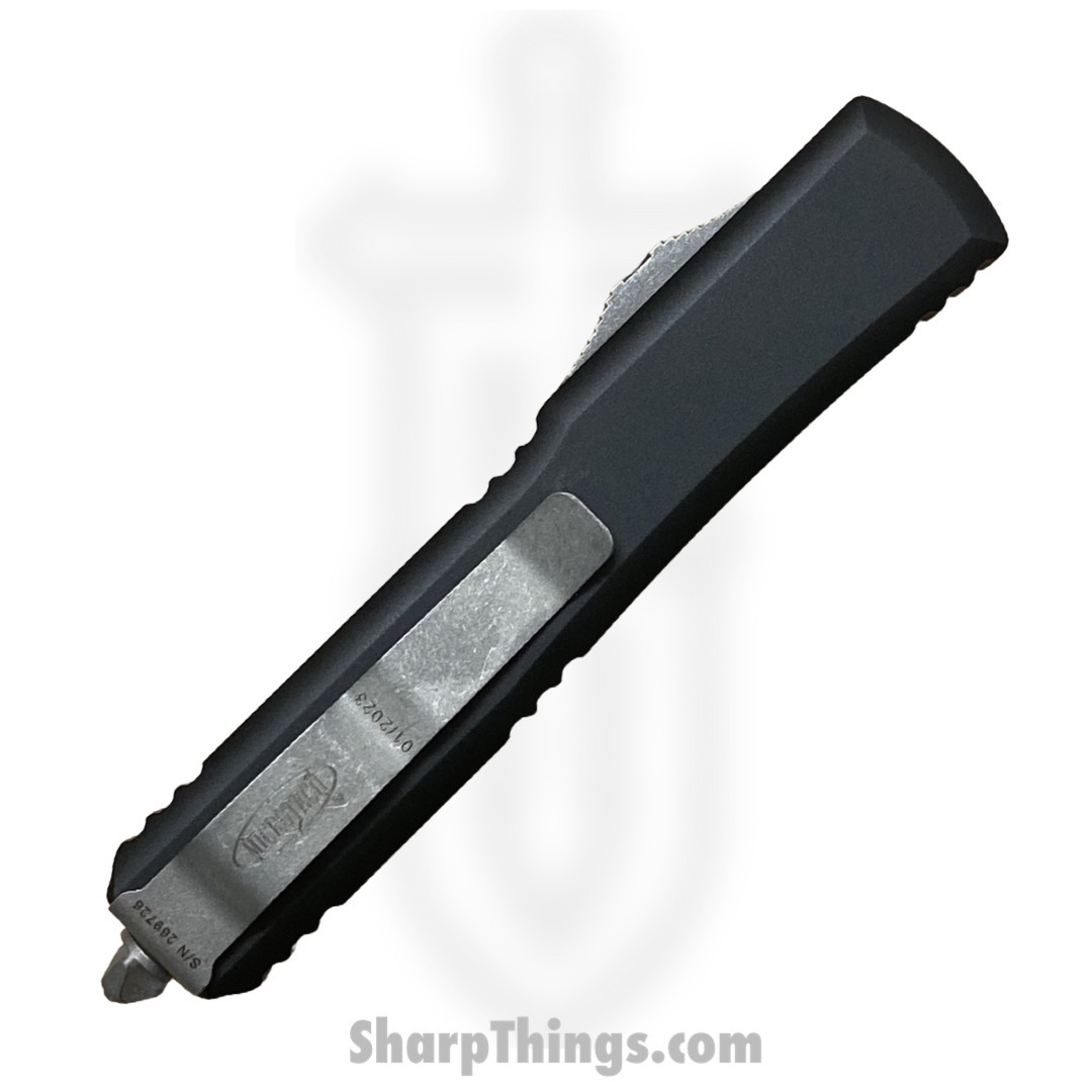 Microtech - 122-D12AP - Ultratech - OTF Auto - Elmax, M390, 204P Apocalyptic Dagger - 6061-T6 Aluminum - Black - Image 3