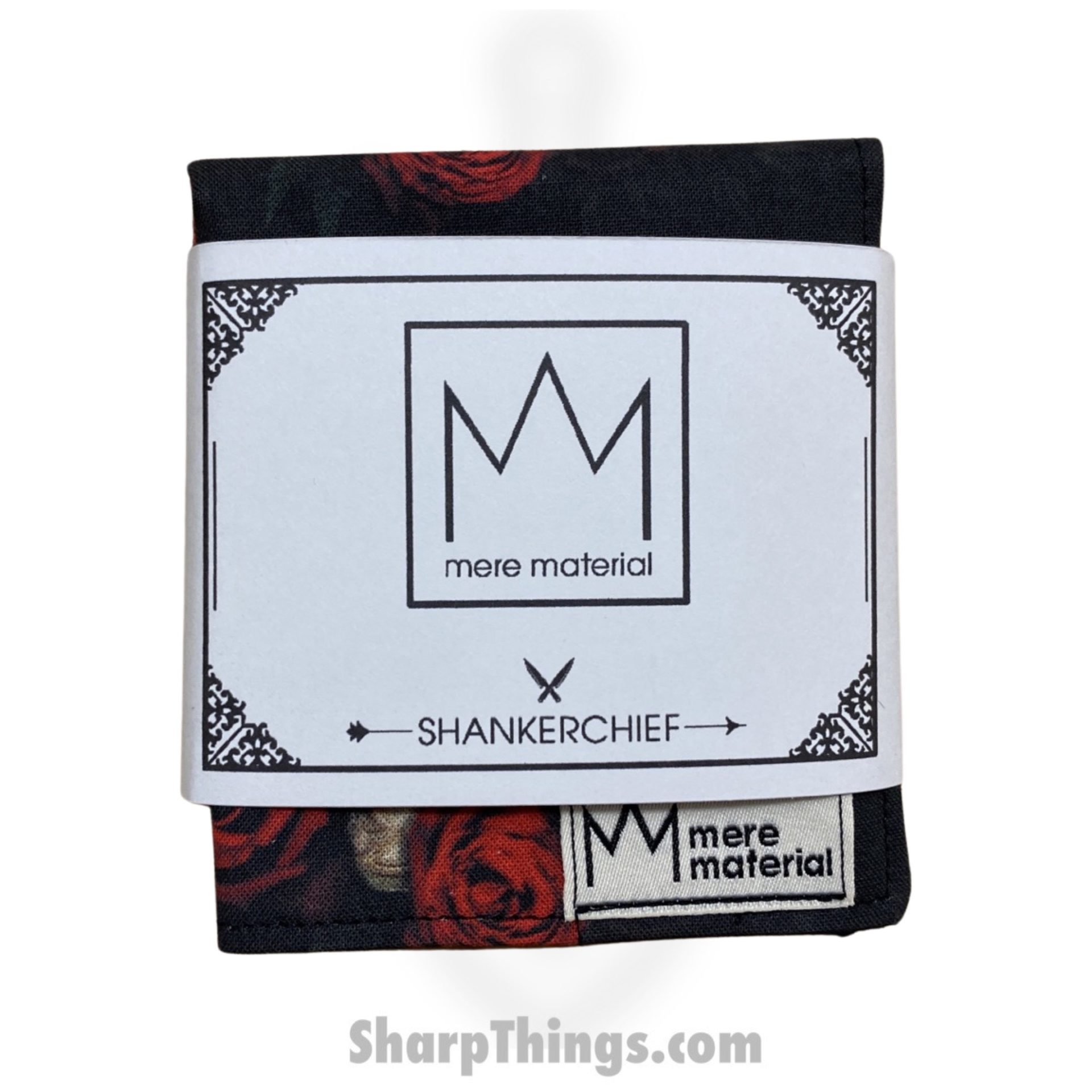 Mere Material Shankerchief - MM0029 - Handmade Handkerchief - Skulls & Roses - Image 2