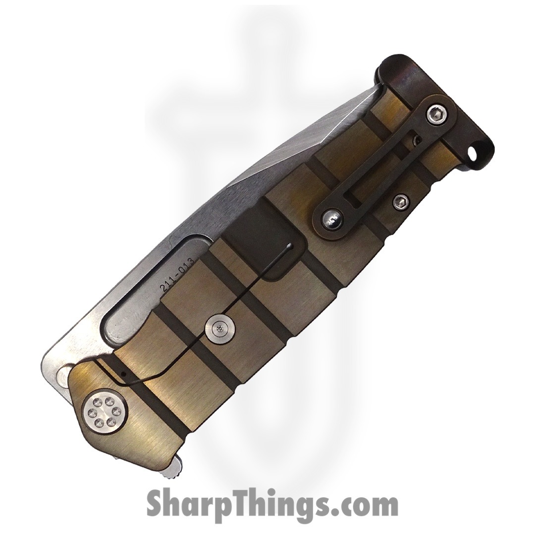 Medford Knife - MK2044TQ-36A1-TSC1-P1 - USMC Fighter Flipper Knife - S45VN Tumbled - BB/Faced Bronze - Image 3