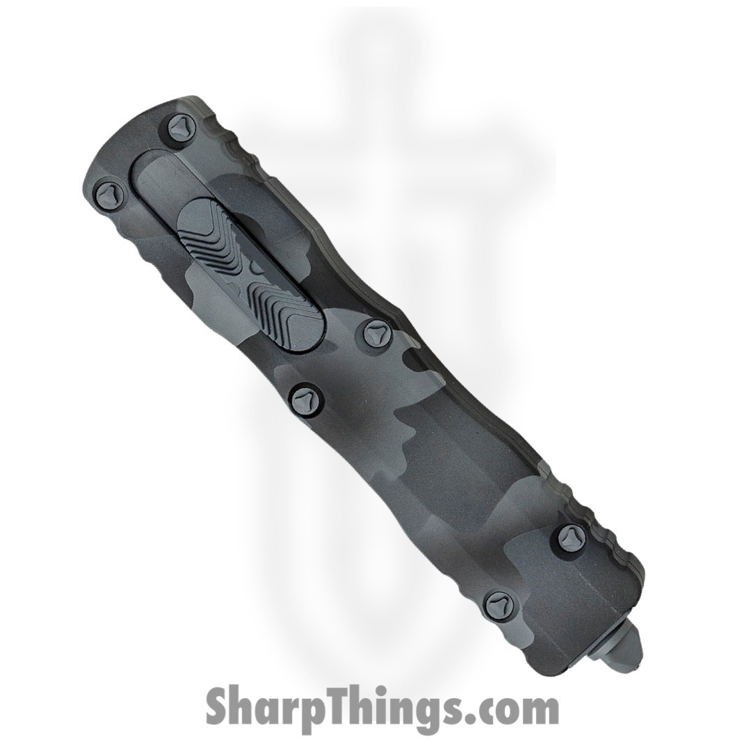 Microtech - 227-1UCS - Dirac Delta Signature Series - OTF Auto - M390 Coated Dagger - 6061-T6 Aluminum - Urban Camo - Image 3