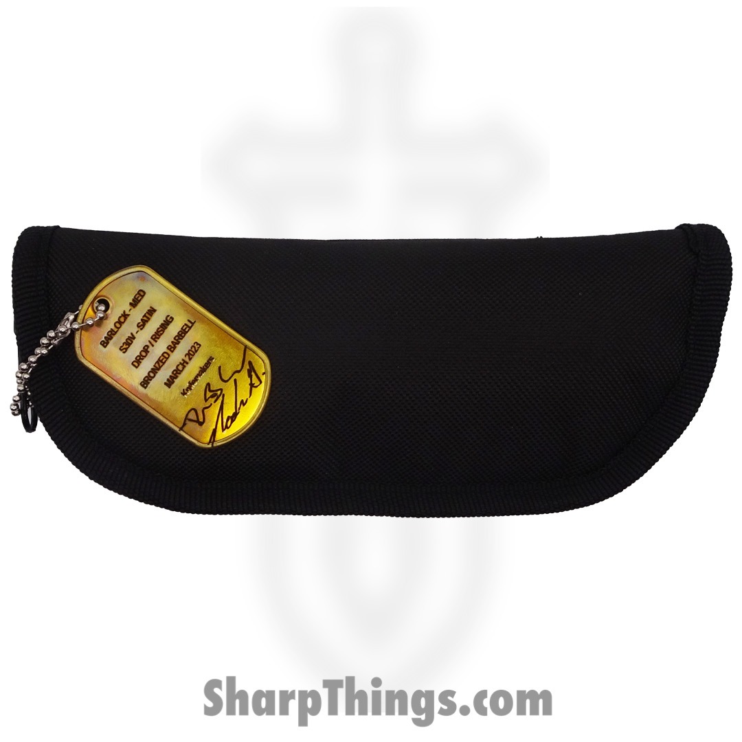 Attention 2 Detail Mercantile - A2DMDBB3.23 - Mark 3 Medium - Folding Knife - S30V Satin Drop Point - Frag Pattern Titanium - Bronze - Image 5