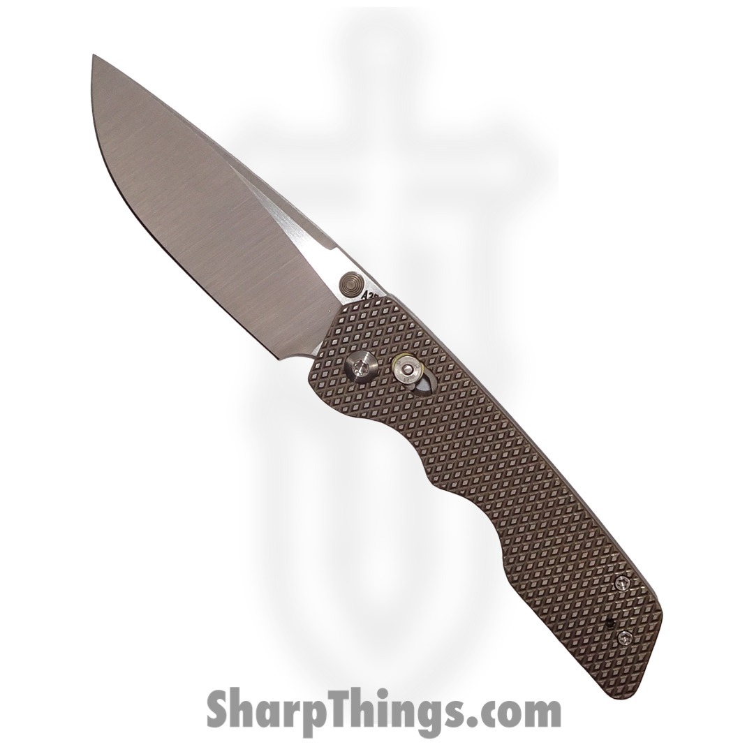 Attention 2 Detail Mercantile - A2DMDBB3.23 - Mark 3 Medium - Folding Knife - S30V Satin Drop Point - Frag Pattern Titanium - Bronze