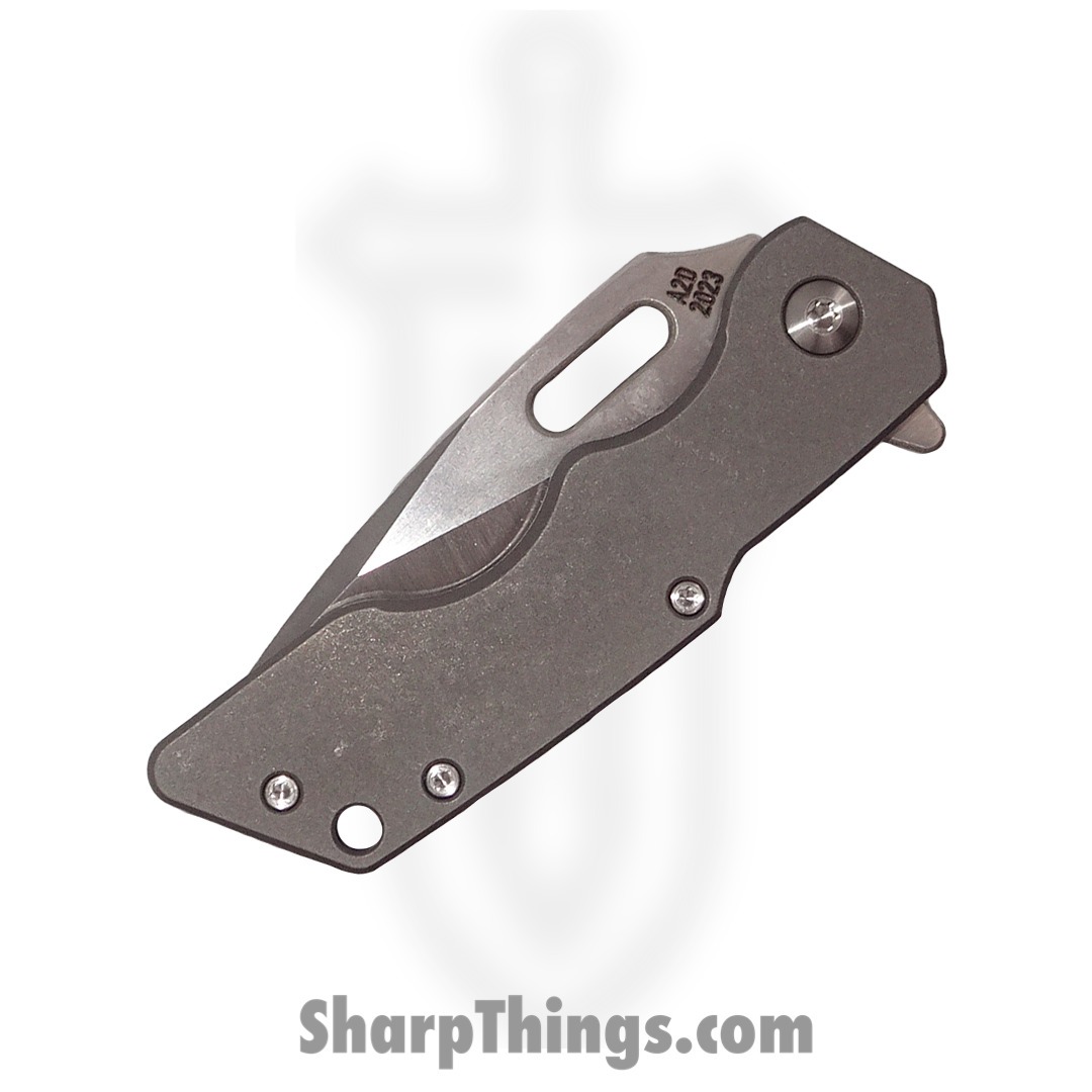 Attention 2 Detail Mercantile - A2DMK1S3.23 - Mark 1 Small - Folding Knife - CPM MagnaCut Satin Tanto - Titanium - Natural - Image 3