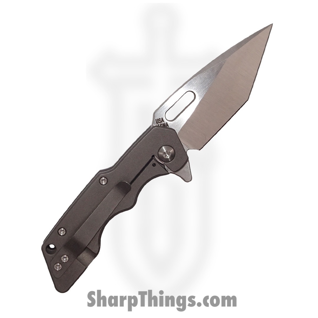 Attention 2 Detail Mercantile - A2DMK1S3.23 - Mark 1 Small - Folding Knife - CPM MagnaCut Satin Tanto - Titanium - Natural - Image 2