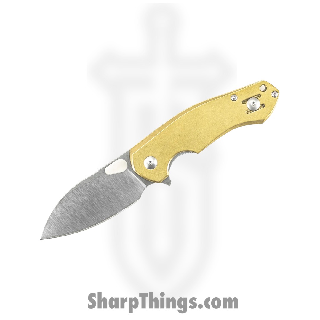 GiantMouse - BIBLIO-BRASS - Ace Biblio - Folding Knife - M390 Satin Spear Point - G10 - Brass