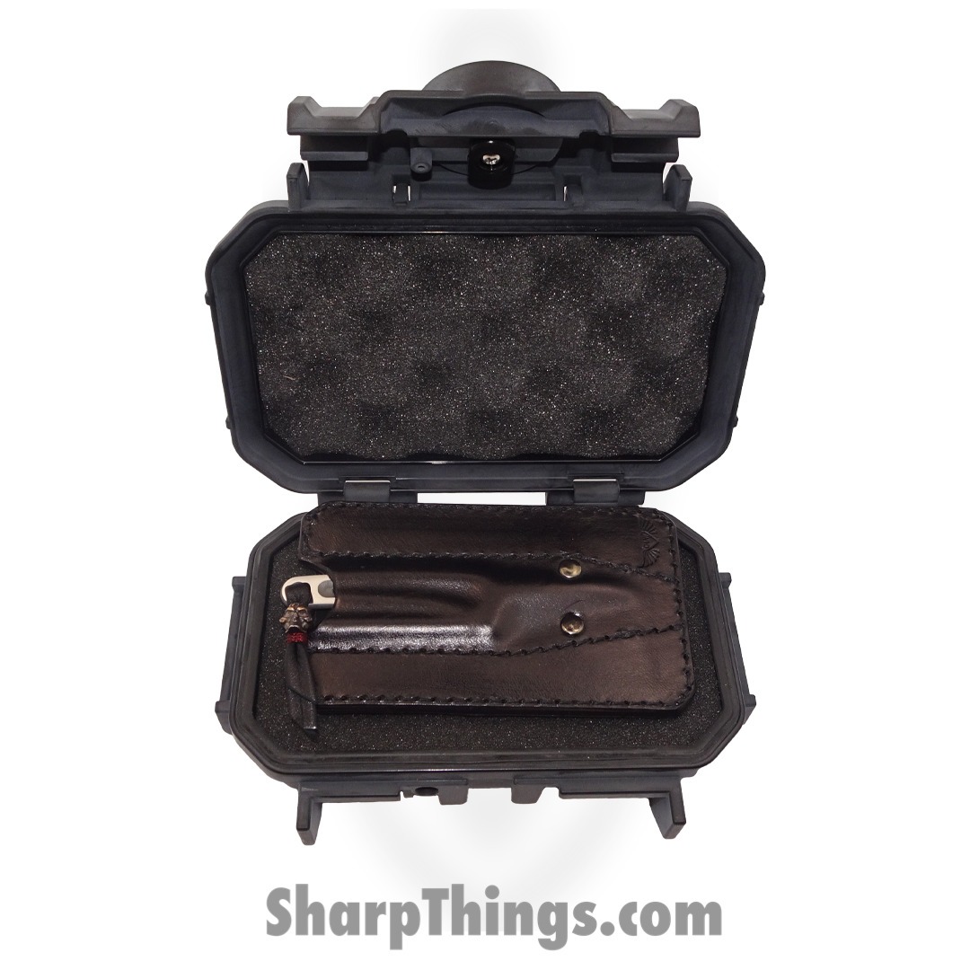 Bastinelli Creations - BASKIR3.23 - Custom Kiridashi with Wallet Sheath - Fixed Blade Knife - M390 Stonewash Kiridashi - Skeletonized - Natural - Image 7