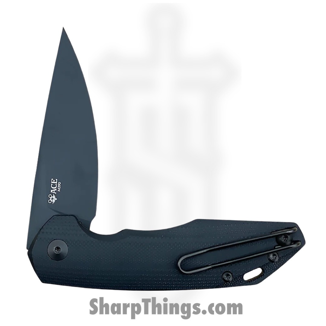 GiantMouse - CORTA-BLACKOUT-G10 - Ace Corta - Folding Knife - M390 Coated Drop Point - G10 - Black - Image 3