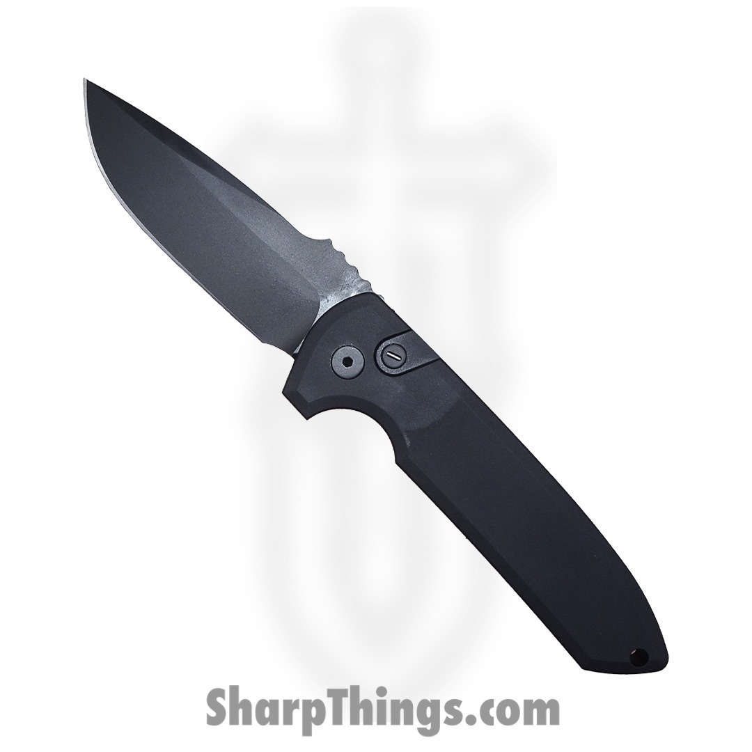 ProTech - LG303-Operator - Les George Rockeye - Automatic Knife - S35VN Coated Drop Point - 6061-T6 Aluminum - Black