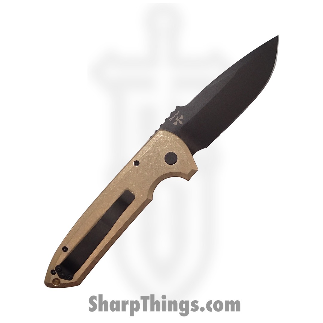 ProTech - LG336-D2 - Les George Rockeye Custom - Automatic Knife - D2 Coated Drop Point - AlBronze - Bronze - Image 4