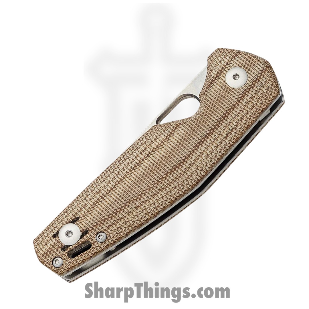 GiantMouse - NIMBUS-V2-NAT-MICARTA - Ace Nimbus - Folding Knife - Elmax Satin Trailing Point - Micarta - Natural - Image 2