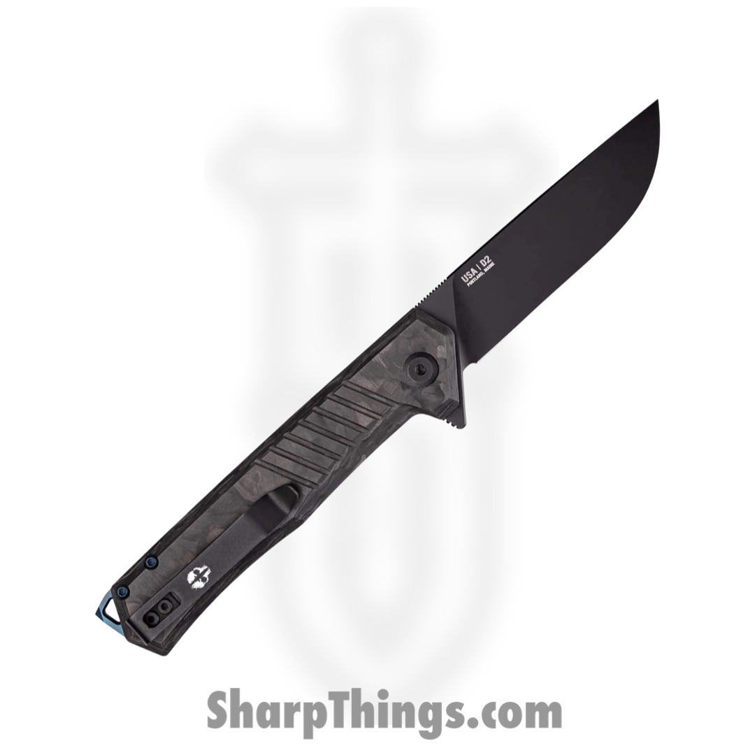 Tekto - TKF1AFGCBBL - F1 Alpha - Folding Knife - D2 Coated Drop Point - Carbon Fiber - Black Blue - Image 2