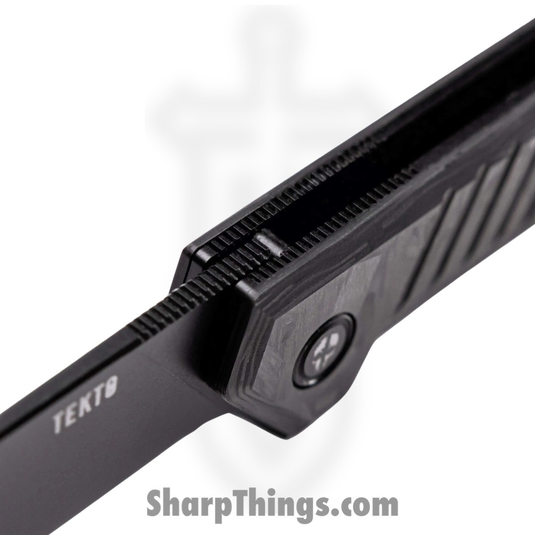 Tekto - TKF1AFGCBBL - F1 Alpha - Folding Knife - D2 Coated Drop Point - Carbon Fiber - Black Blue - Image 5