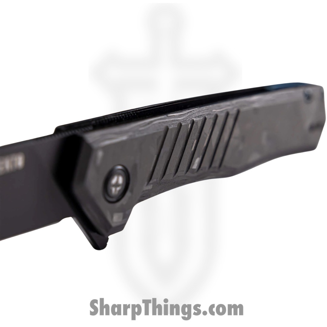 Tekto - TKF1AFGCBBL - F1 Alpha - Folding Knife - D2 Coated Drop Point - Carbon Fiber - Black Blue - Image 4