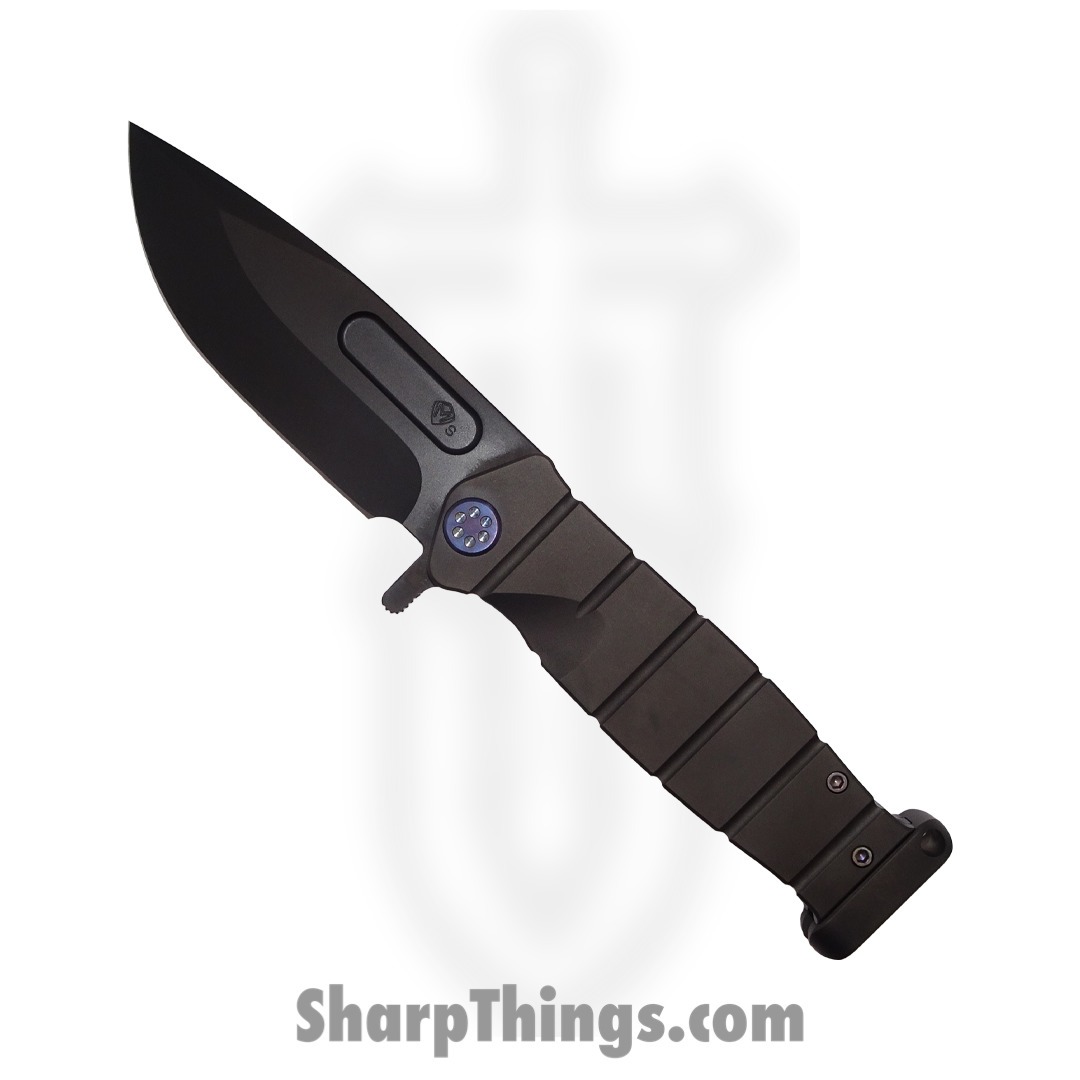 Medford Knife - MK204SPQ-30PV-TFCF-PP - USMC Fighter Flipper Knife - S45VN PVD Blade/Handles