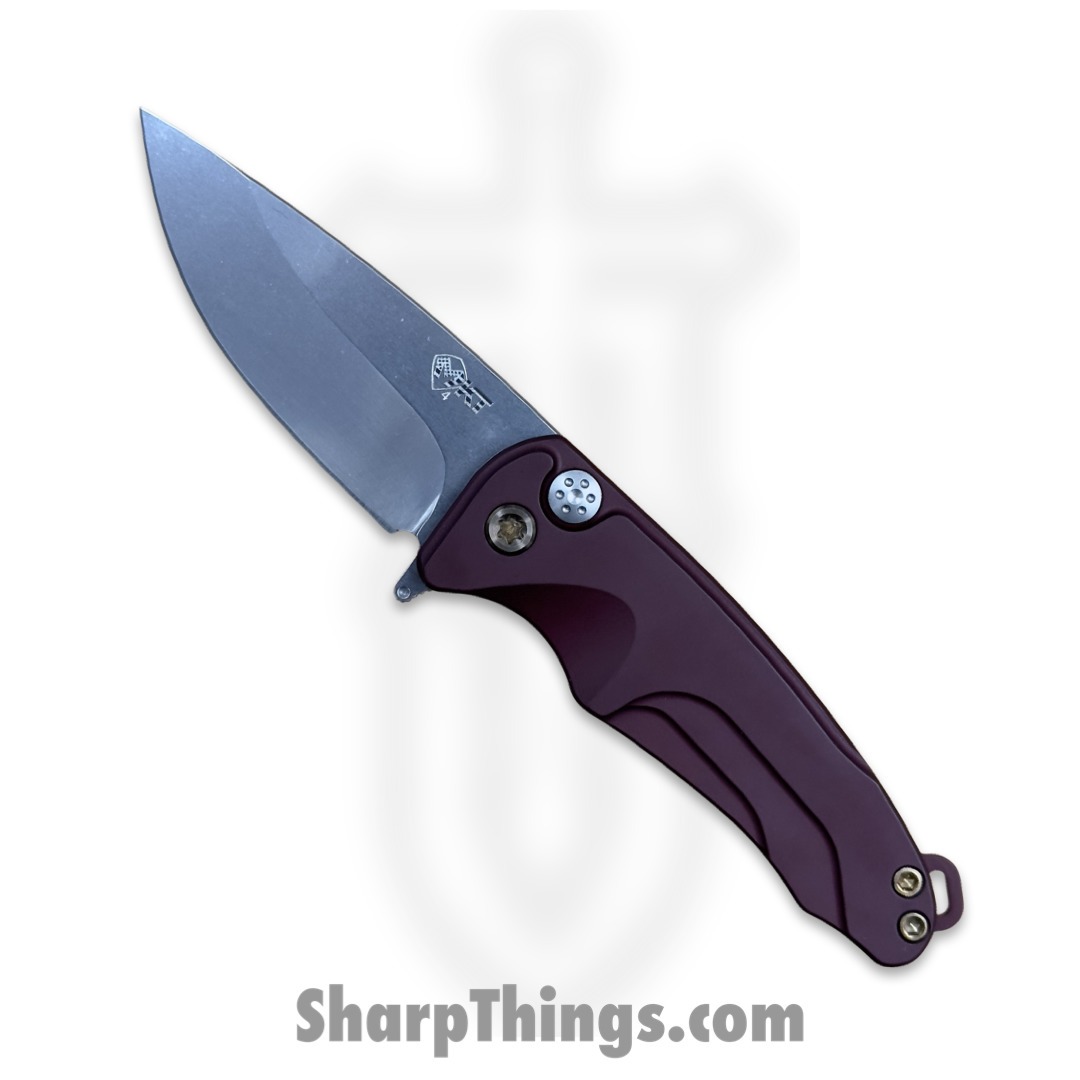 Medford Knife - MK0394TQ-41AR-T1C1-Q4 - Smooth Criminal Button Lock Folder - Tumbled S45VN - Red